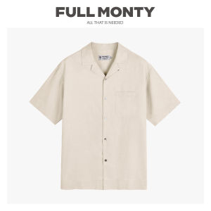 Linen-Blended Cuban Collar Loose-Fitting Casual Shirt