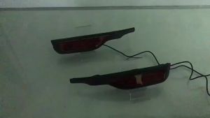 ROMADA | 2 Đèn LED Sương Mù Sau Xe Hơi Đèn Phanh Có Tích Hợp Xi-nhan Cho Honda Jazz Fit 2018-2020 Cụm Đèn Cản Sau Có Chóa Phản Quang ABS