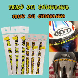 Sticker Motor TRIBU DEI CHIHUAHUA yellow Orange Reflective Pantul Cahaya