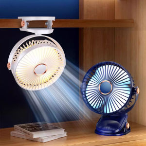 พัดลมตั้งโต๊ะ พัดลมUSB ชาร์จได้ 10000mAh พัดลมพกพา 6 นิ้ว เป่าได้นาน 6 ชั่วโมง แรงลม 5 ระดับ ปรับมุมได้ 720°ฟรี