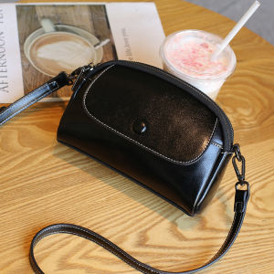 Womens Mini Crossbody Bag Single Shoulder Genuine Leather Mobile Phone Bag Summer New Style Casual Fashion Soft Shell Shape