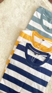 BSL - 111 Bisalo Kaos Salur T-shirt Oversize salur Biggest Cotton Combed 24s - Motif Garis Garis Bengal candy stripe Hairline