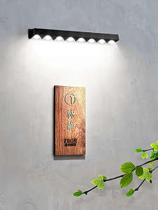 AIMO Solar Wall Lamp Outdoor Waterproof Solar Powered Wall Light Auton ON/OFF Doorplate Light Super Bright Garden Decoration Solar Signboard Lights Doorplate Lamp Balcony Staircase Fence Atmosphere Light