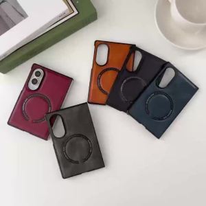 PU Leather Magnetic Case for Samsung Galaxy Z Fold 8 Ultra 7 6 5 4 3 5G ZFold 8Ultra for Magsafe Mac Safe Business Phone Cover