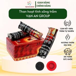Than hoạt tính xông đốt trầm hương than dạng viên nén không mùi ít khói mồi nhanh cháy lâu cháy đều dễ sử dụng