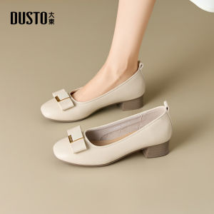 DUSTO | Block Heel Slip-On Fall New Commuter Bow Shoes