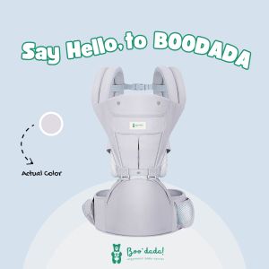 Boodada Breathable Multifunctional Ergonomic Hip Seat Baby Carrier Comfortable Sling with Pockets 2Months+ up to 20KG