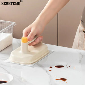 KEBETEME อุปกรณ์ทำความสะอาดห้องน้ำในห้องน้ำผ้าทำความสะอาดผ้าเช็ดห้องครัวอเนกประสงค์ผ้าเช็ดทำความสะอาดแปรงกระเบื้องถอดห้องครัวไขมันสัตว์ได้