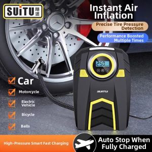 Máy Bơm Ô Tô Di Động 12V Có Theo Dõi Áp Suất Lốp