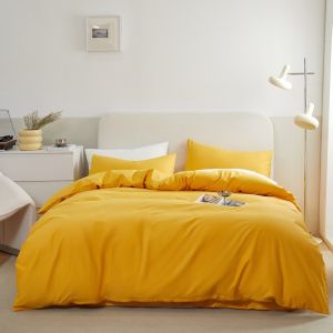 Bộ Drap Giường Màu Đơn Sắc Cotton cho Ký Túc Xá