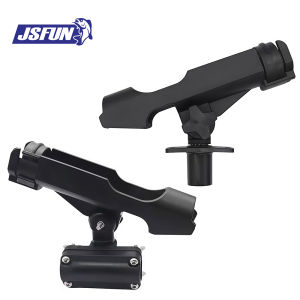 JSFUN Universal Fishing Rod Holder Adjustable 360° - Boat/Kayak/Shore Mount Compatible Durable ABS Material with Mounting Kit