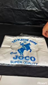 KANTONG PLASTIK/KANTONG KRESEK LOS PUTIH SUSU/KANTONG PLASTIK KECIL JUMBO BESAR SAMPAH MEREK JOCO UK 50 JUMBO TEBAL 800 GRAM TERMURAH DAN BERKUALITAS