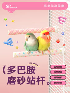 Parrot Standing Pole Bird Cage Biting Toy Anti-boredom Self-entertainment Macaw Parakeet Grinding Tooth Stick Pet Supplies
