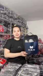 Túi đựng giày gọn nhẹ đa năng trơn có quai xách 1 ĐÔI sắc màu vuông KT1 FJD5 [Có bảo hành]