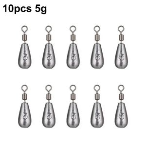 Quick Release Fishing Weight Sinker 10Pcs10g Soft Bait Sinker Bass Fishing Tackle Accessories Line Sinkers Hook Connector