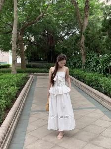 French Stripe Summer Maxi Dress