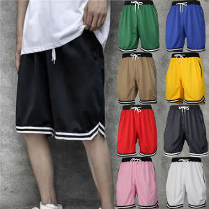 Mens Basketball Gym Running Sports Shorts Loose Fit Quick Dry Breathable Drawstring Striped Summer Athletic Training Casual Bot