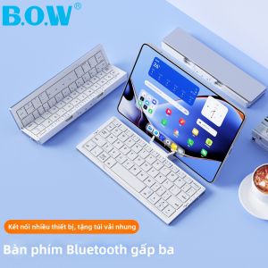 B.O.W | Wireless Foldable Bluetooth Portable Rechargeable Universal Keyboard