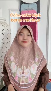 JILBAB INSTAN BERGO JERSEY MOTIF PRINTING SUBLIM TERBARU TERMURAH  Hijab Instan