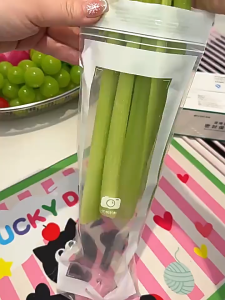 *In Stock*50-pack Long Food Storage Bags Thickened For Home Use Perfect For Resealable Packaging Of Scallions Suitable For Kitchen Refrigerator Storage