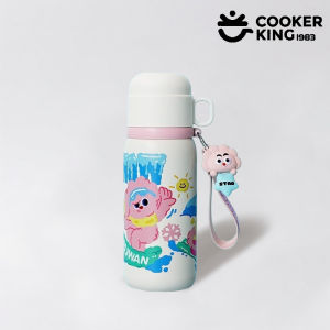COOKER KING | COOKER KING 500ML STAR Straw Thermos Cup 316/304 Stainless Steel+PP Insulated Cup with Carrying Rope Waterbottle Winter Gift