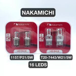 2PCS Nakamichi 16LED Car Brake Light 1157/P21-5W T20/7443/W21-5W Tail Light BAY15D Brake Light Bulb