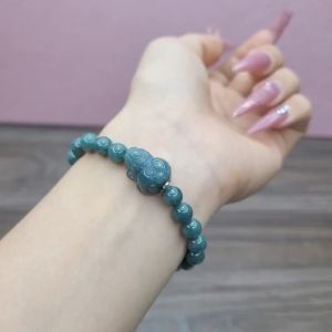 Vòng Lam Ngọkc mix tỳ hưu Lam Ngọkc bi Ag - Phong Thủy TUDO