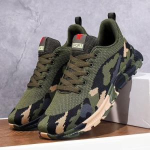 Camouflage Casual Shoes for Men Spring Summer Outdoor Climbing Shoes Student Military Training Shoes Liberation Work Safety Shoes