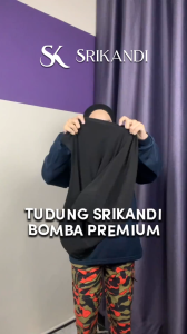 TUDUNGSICOMEL SriKandi HITAM - Tudung Army Navy Bomba
