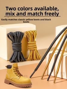 ZHIHAOEN | timberland official malaysia Durable Yellow Round Rope Elastic Shoelaces for Timberland Boots