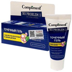 Gel bôi mụn Compliment No Problem - giải pháp hiệu quả cho da dầu mụn hàng nhập từ Nga