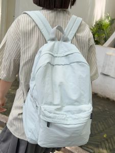 South Korea Ins Washed Canvas Schoolbag Female College Student Korean Style Travel Backpack Mori All-Match High School Backpack Female