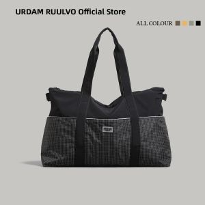 URCDN RDALVO | Plaid Large Tote Bag for Short Trips and Sports