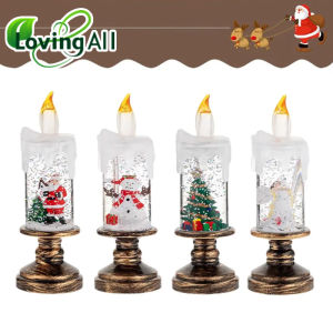 Flameless Candles LED Candles Button cell Operated Snow Globe Candle Light for Christmas Decorations