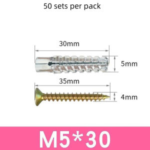 YEGBONG | Hot 20/30/40/50pcs Door Hinge Thread Repair Screws Short Expansion Wall Anchors Stripped Thread Repair Fixer Steel Self Tapping