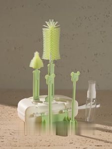 BW-C1069 Sikat Botol Susu Bayi 6IN1 dengan Rak Pengering Botol Portable / Set Bottle Brush + Drying