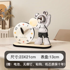Panda Wall Clock Living Room Restaurant Decorative Artistic Style Wooden Disk Sweeping Second Hand Movement Home Decor