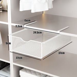 under Closet Drawer Style Hanging Basket Storage Rack Pull out Socks Underwear Organizer Clothes Space Saving Dividers