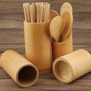 Multifunctional Bamboo Chopsticks Holder round Craftsmanship Home Natural Hygienic Bamboo Products Chopsticks Cage
