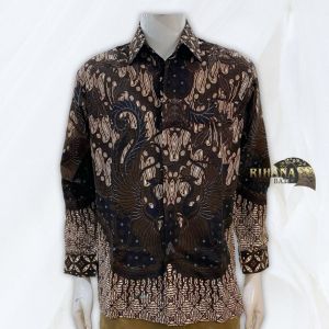 Kemeja Batik Cowok Lengan Panjang Acara Resmi Pernikahan Bisnis Formal DLL