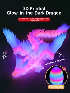 XIONGBUFAN | Gradient Crystal Wings Dragon 3D Print Toy