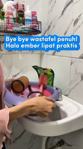 Ember Lipat Bayi 3.8 Liter Silikon Tebal Karakter Owl Baskom Mandi Portable Travel Serbaguna