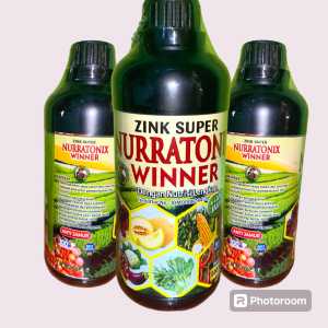 NURRATONIX WINNER SUPER ZINK 500 ml obat tanaman atasi penyakit asam-asemen pada padi dan menambah percepatan akar dan penambahan anakan padi.
