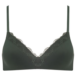 SHIYE | เสื้อชั้นในลูกไม้ฤดูร้อนสำหรับผู้หญิง ไร้สาย เสื้อชั้นในแบบบาง กระชับหน้าอก ป้องกันการหย่อนคล้อย ดีไซน์ V ทรงสามเหลี่ยม