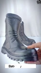 Sepatu Safety Boot Kulit Pria & Pelindung Besi Ujung Kaki