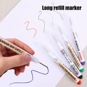【Free Shipping】20mm Deep Hole Long Nib Head Markers for Metal Perforating Pen Waterproof Bathroom Woodworking Decoration Multi-Purpose