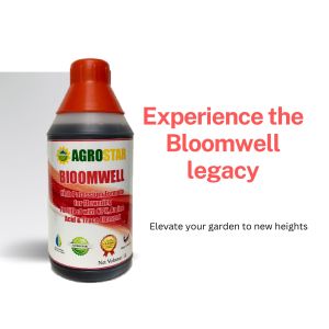 AGROSTAR - Bloomwell - High Potassium formula for flowering fortified with N P K / Amino Acid / trace element Liquid Fertilizer for Vegetables / flower / durian / Fruits / All ornamentals 1L (Black)