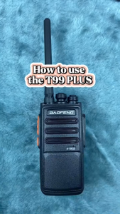 Baofeng T99 Plus Set Of 2 Original Walkie Talkies Long Range Portable Two Way Radio Dual PTT Band (VHF/UHF)Transceiver With USB Charging 3800mAh Large Capacity Speaker Mic Interphone For Factory Construction Site OutdoorsSchool Office Audio Receiver