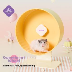 TailTale Silent Running Wheel for Hamsters Sweet Heart Design Exercise Toy Interactive Entertainment Hamster Equipment