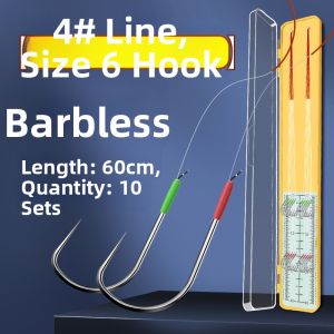 LAODAO | No Knot Fishing Hooks Long Handle Bighead & Silver Carp Jigging Hooks